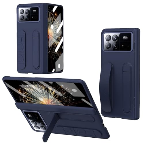 Coque Xiaomi Mix Fold 3 bleue antichoc avec béquille intégrée et protection écran