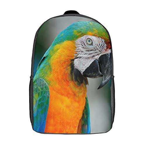 Sac à dos de mode imprimé en 3D grand format 17 pouces bleu jaune