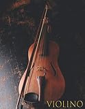 VIOLINO: Caderno de música para violinista - Violino - Caderno de partituras - Papel manuscrito - 17 pautas por página - 111 páginas - Formato grande