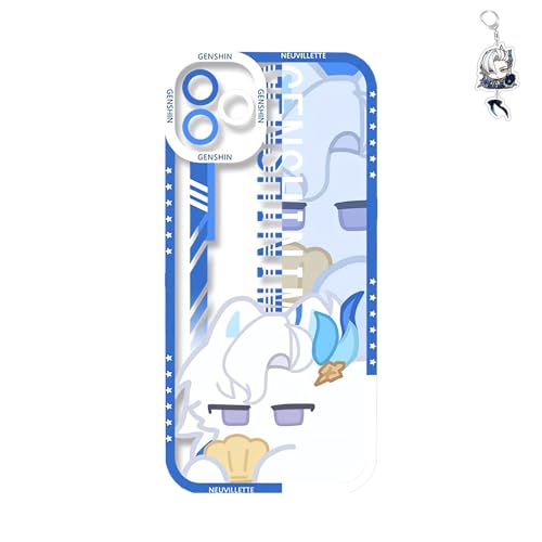 Dalicoter Game Phone Case Neuvillette Phone Case Multi-Model Compatible with 17/16/15/14/13/12/11 Phone Cover Protective (iPhone 15 Pro Max with Free Keychain)