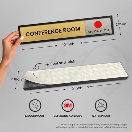 Image of SMEDOR Conference Room Professional Sliding Sign Board Made of Acrylic Material and ABS