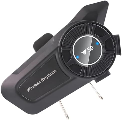 LOUKIENE Motorcycle Helmet Bluetooth Headset - Skiing Earphone Waterproof Helmet Headset with Noise Cancellation Ultra-Thin Wireless Headphones Works with All Helmets