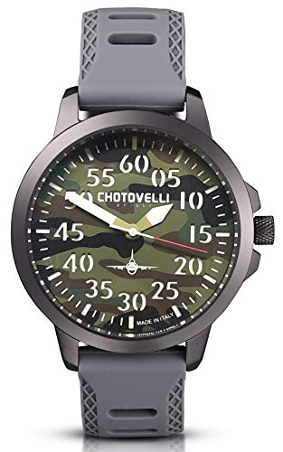 chotovelli Aviatore, Orologio da polso, Impermeabile, Cinturino in silicone 3316
