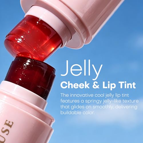 Image of KIMUSE Jelly Cheek & Lip Tint, Watercolor Blush, Multi-Use Makeup, Tint for Cheeks, Lips & Eyes, Lightweight, Sheer & Buildable Color, Vegan Formula, Cruelty-Free