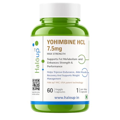 Image of Yohimbine 7.5 mg Haleup USA, 60 capsules enriched with Green Tea Extract