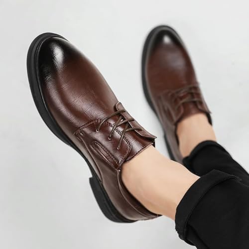 YZABEL Business Shoes Men Comfortable Men's Business Attire Casual Shoes Solid Color Leather Shoes Black Dress Shoes Men4