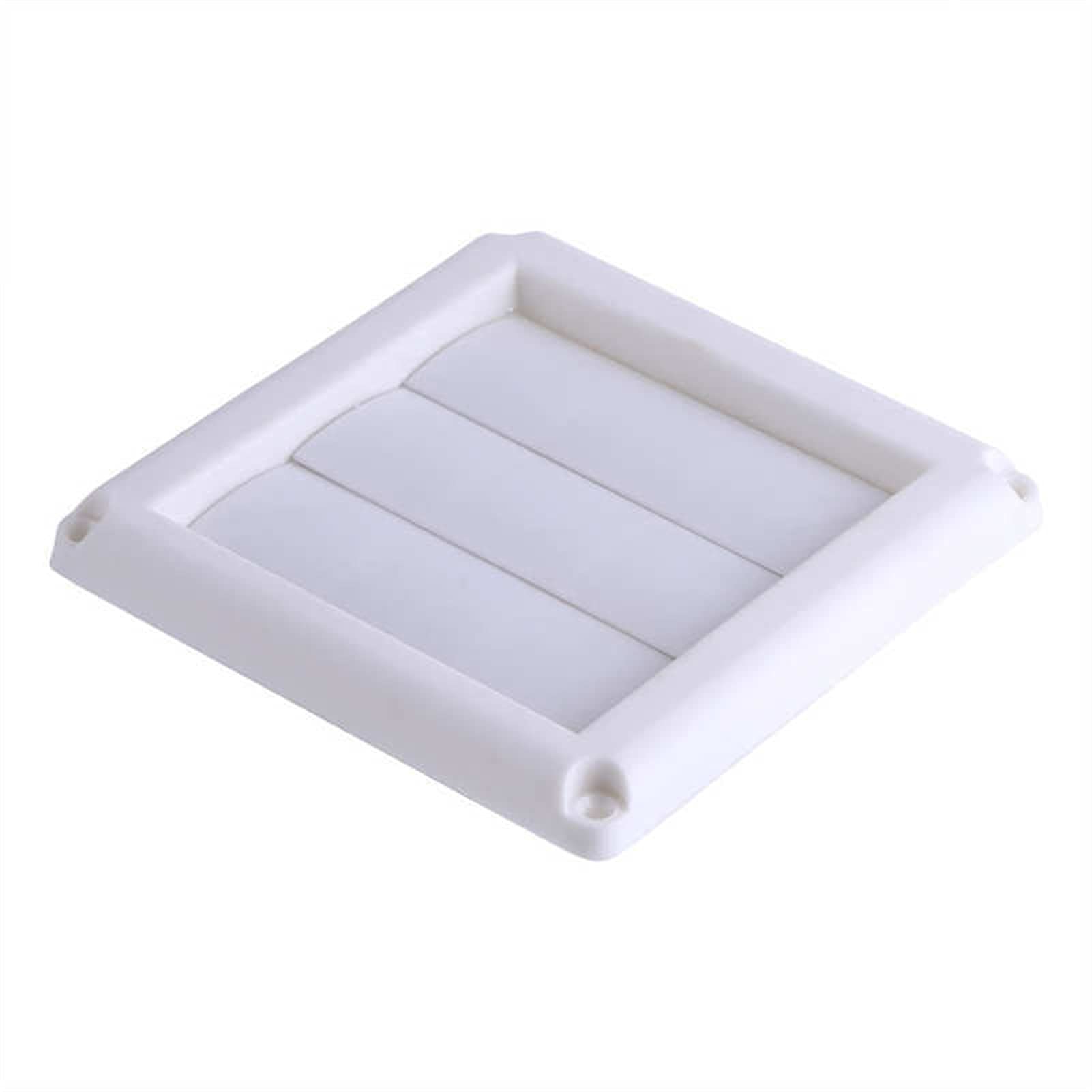 Griglia di ventilazione a parete in plastica | Bianco 15 cm o 20 cm 3 alette con zanzariera: for canalina a parete e aperture a soffitto(20cm)