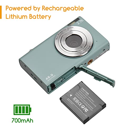 ACAGALA Câmera Digital 2.7K Filmadora de Vídeo Compacta 48MP Foco Automático Tela IPS de 2,88 polega