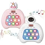 Electronic Pop It Game with LED Screen - 2-Player Online Bubble Pop Fidget Toy, Brain Training STEM Game for...