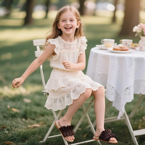 Image of THEE BRON Girls Cute Slip-On Slippers Stylish Sandals for Toddlers & Kids