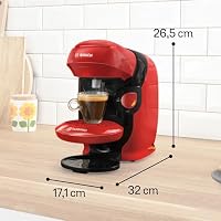 Bosch Tassimo Style friendly Kapselmaschine TAS113E, über 70 Getränke, geeignet für alle Tassen, vollautomatisch, nachhaltig, platzsparend, 1400 W, rot – Ansicht 2