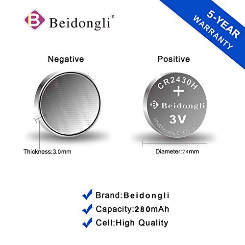 CR2430 3V lithium knoopcellen CR 2430 batterijen 20 stuks 【5 jaar garantie 】 (2430-20) - Image 4
