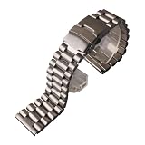 LOPAKACTAG Correas de reloj for Seiko acero inoxidable macizo 18 mm, 20, 22, 24 y 26, correa deportiva Skx007/Skx009 SRPD63K1, brazalete con extremo especial(24mm)