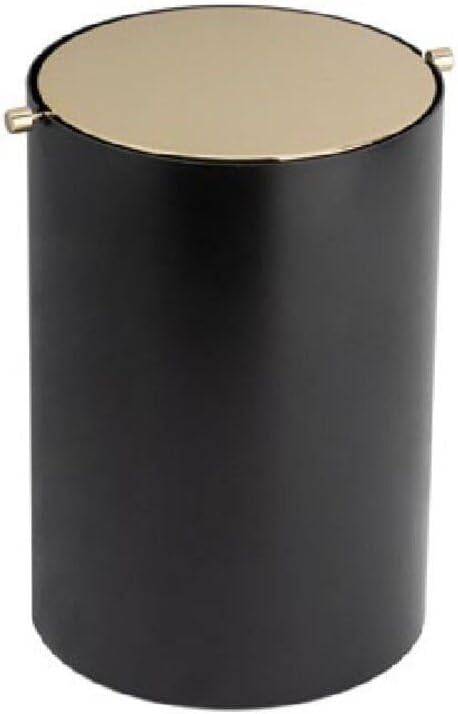 System Banyo Çöp Kovası 3 Lt Siyah/Gold 253X175X175 Mm