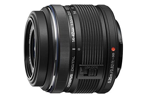 Olympus M.Zuiko Digital 14-42 mm F3.5-5.6 II R Lens, Standard Zoom, Suitable for All MFT Cameras (Olympus OM-D & PEN Models, Panasonic G-Series), Black