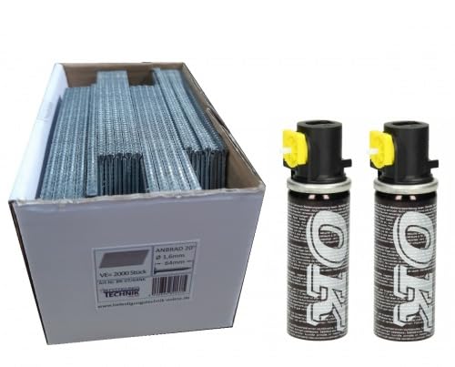 Clous 38 mm galvanisés Brads 20° pour cloueuse à gaz Tjep VF-16/64 Paslode IM65A IM250A BR-07
