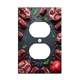 Copertura da parete duplex per cucina con melograno, moderna pianta di menta naturale, in plastica rossa, dimensioni standard, per prese elettriche per appartamenti, casa, camera da letto, ufficio