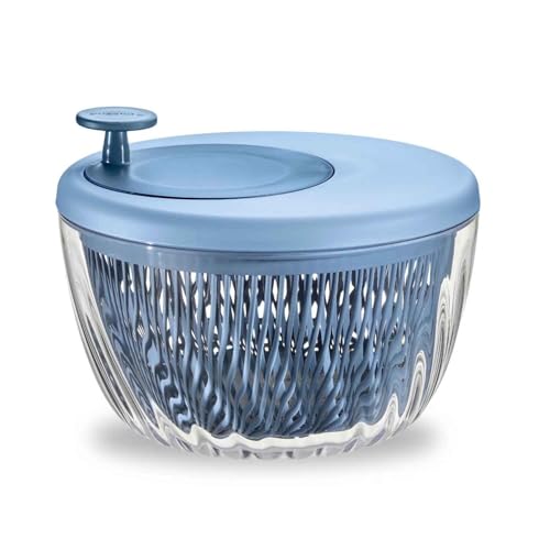 Guzzini Centrifuga Insalata con Coperchio, Blu Aria Intenso