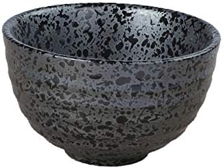 Dancing Leaf Porcelain Matcha Bowl Kuro Black for Preparing/Whisking Matcha (Black)