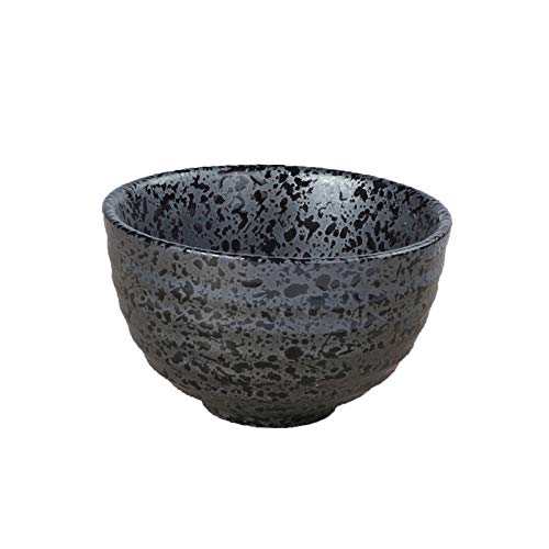 Dancing Leaf Porcelain Matcha Bowl Kuro Black for Preparing/Whisking Matcha (Black)
