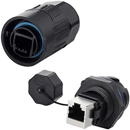 CNLINKORJ45 Ethernet Industrial Circular Connector, Male Plug & Female Panel Mount Receptacles Socket Jack, Outdoor Waterproof IP67, Fast Data