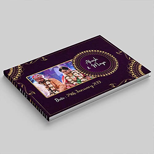 Image of PRESTO Personalized Photo Album | Custom Wedding & Memory Book | Romantic Gift for Couples | Hardcover with Print | 12 x9 inch, 40 Pages