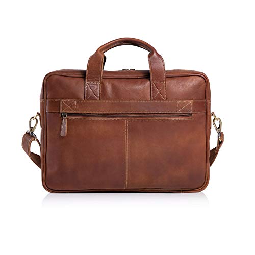 Komalc 16 Inch Leather Briefcases Laptop Messenger Bags For Men And Women Best Office School College Satchel Bag #TOP5