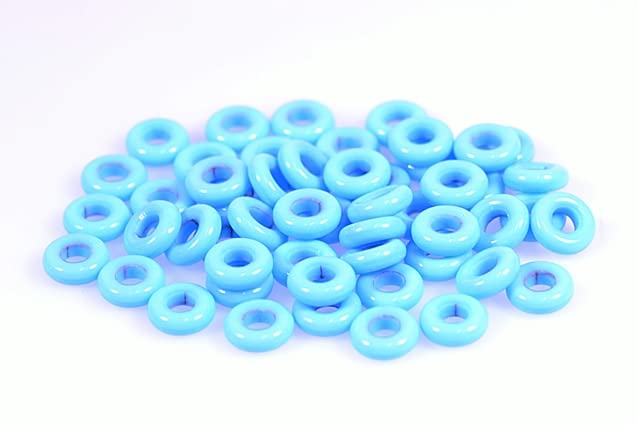 30pcs Demi Round O-Bead Circular Spacer Beads 8 mm, Blue (63020), Bohemia Crystal Glass, Czechia 11144003