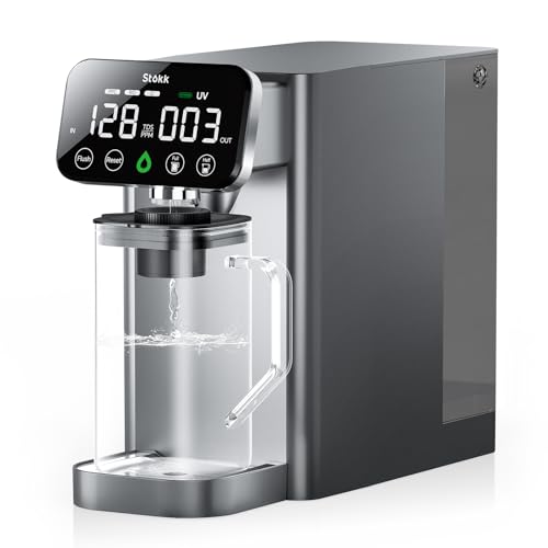Stokk T1 Lite UV Reverse Osmosis Water Filter Countertop, Reverse Osmosis System with Carafe...