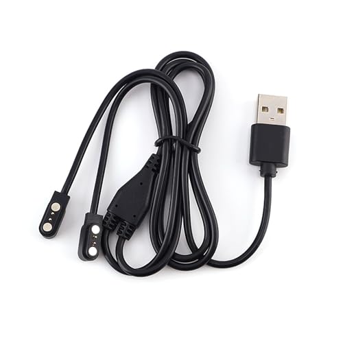 Magnetic Charging Cable GS-Series Smart Glasses, USB Charger Replacement Cord for GS03/GS06/GS07 Bluetooth Glasses / 40 Cm Size (No Power Adapter, 5V/1A Only)-Black Data Cable