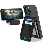 TopMade 2-in-1 MagSafe Wallet Stand, for iPhone with ID Window, Strongest Magnetic Wallet for iPh...