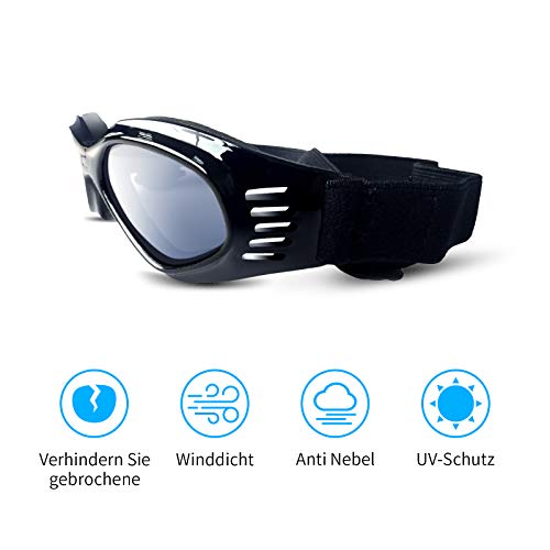 PEDOMUS - Occhiali da Sole per Cani, Cinghie