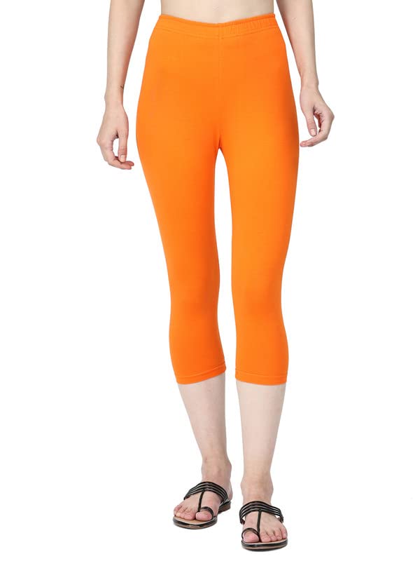 Image of Robinbosky Premium Stretchable Cotton Capri Legging for Women | Suitable for Formal wear & Casual wear | High-End Elastic Makes. The Leggings Squat Proof and Durable for Travel, Yoga, & Workout.