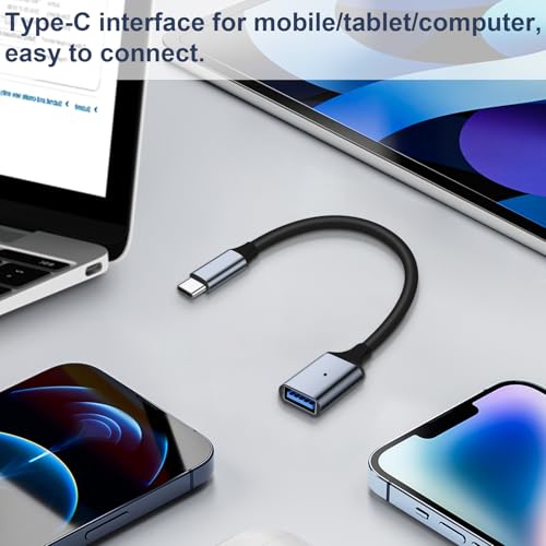 QimKero USB C to USB 3.0 Adapter [2 Pack], Type C Male to USB Female OTG Cable Thunderbolt3 to USB Adapter Compatible for iPhone 15 Pro Max iPad MacBook Pro/Air 2023 2022 M1 M2 Galaxy S23 S22 Note 10 - Thumbnail 5