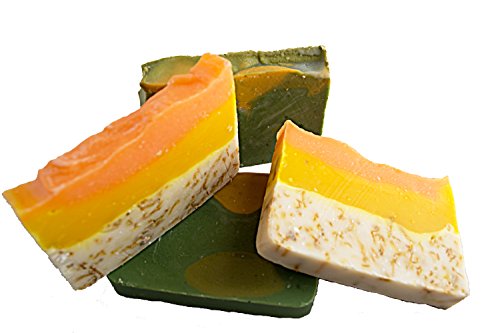 Citrus Soap Collection - 4(Four) 2Oz Guest Bars, Sample Size Soap -Natural Handmade Soaps With Orange Essential Oil. Orange Calendula And Avocado Soaps - Falls River Soap Company #TOP2