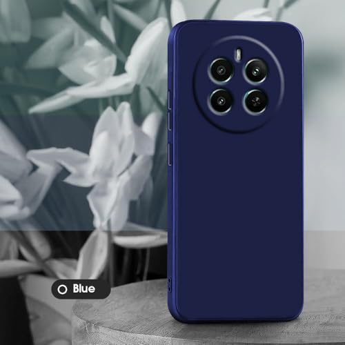 Image of Casotec Back Cover | Full Camera Protection | Premium Liquid Silicon Case | Flexible Bumper Case for Realme 12 Plus 5G / P1 5G / Narzo 70 5G / 70 Pro 5G (Dark Blue)