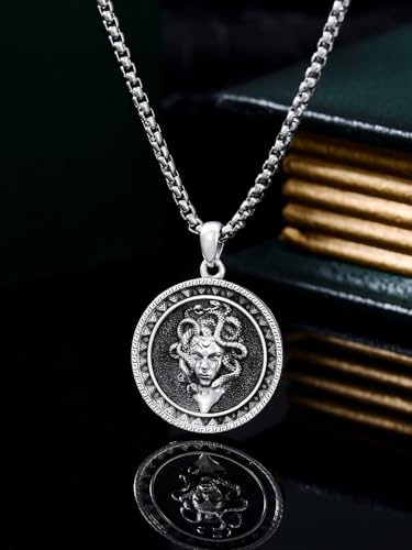 925 Sterling Silver Hecate/Lilith/Medusa/Star of David/Tetragrammaton Necklace Pendant Pagan Wiccan Magic Egyptian Amulet Jewelry for Men Women4