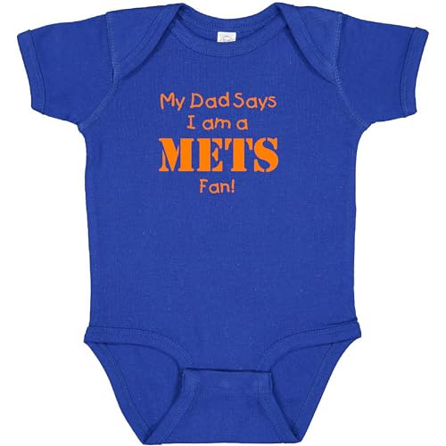 Image of My Dad Says I am a Mets Fan Cute Baby Bodysuit