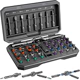 Set di cacciaviti a cricchetto 42 in 1, con manico rimovibile, set magnetico multipunte per computer, occhiali, biciclette, orologi, mobili e lavori di bricolage