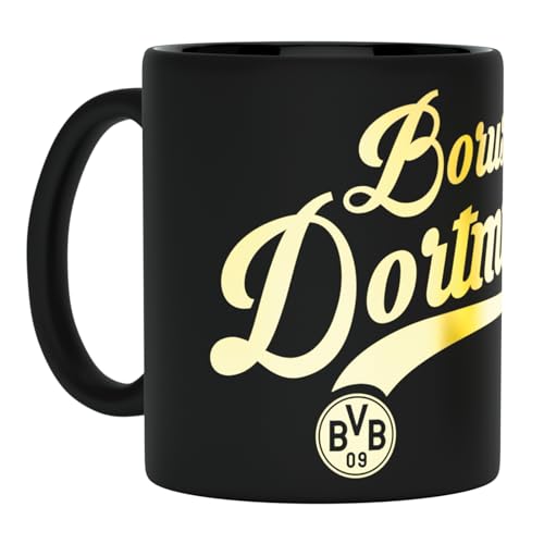 Dortmund Borussia BVB Tasse mit Metallic Schriftzug