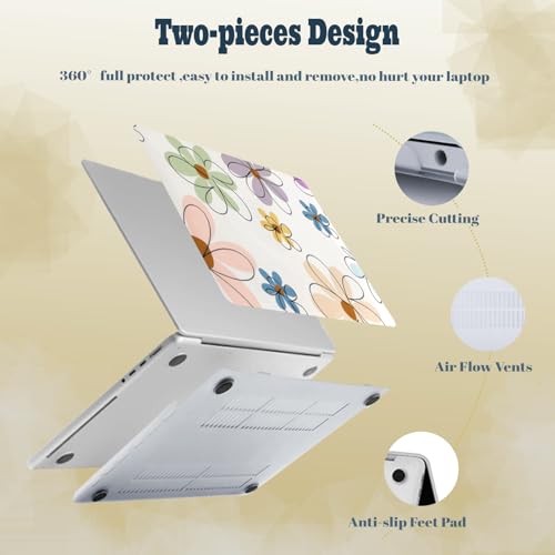 Funda MacBook Pro 15 Touch Bar Carcasa Plástico A1707 Flores 2017 4