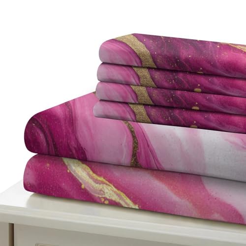 Housse de couette léopard rose parure super king 260x220 en microfibre - 7
