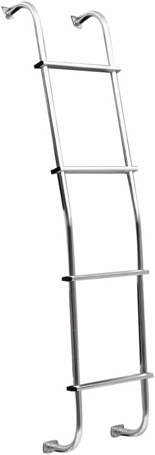Surco 103H Aluminum 4-Step Van Ladder, Hook-Over Rear Door Mount, Fits Chevy GMC Dodge Vans, 250 lb Capacity, Made in USA