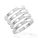 925 Sterling Silver Thin Band Stackable Knuckle Midi or Thumb Ring Set of Four (4) Rings 2mm Size 3