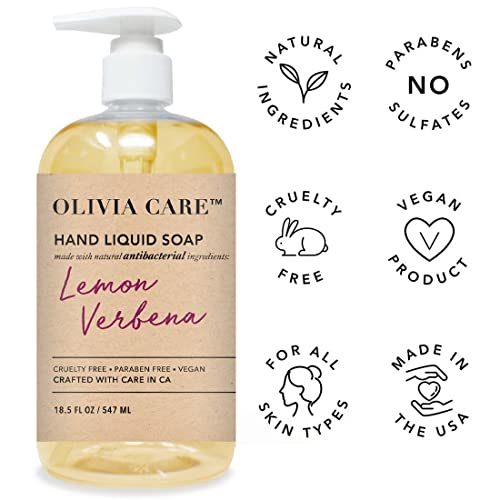 Olivia Care Antibacterial Hand Soap - Infused With Sage & Tea Tree Oil & Lemon Verbena Fragrance thumb #1
