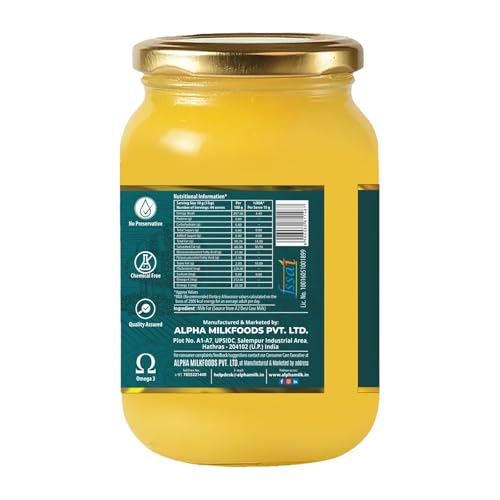 Image of Farmer Fresh 100% Pure A2 Cow Ghee (250ml) | Traditional Bilona Method Ghee from Fresh Cow Milk | Danedar Ghee for Healthy Cooking | No Preservatives & Chemical Free