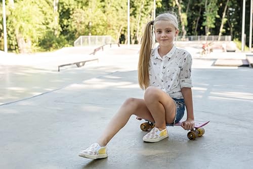 SHEEC Girls Non-Slip No Show Loafer Socks – Reinforced Seamless Toe, Soft Modal, Active SoleHugger 6/8 Pairs, 2 Styles(Y2-Y3)3