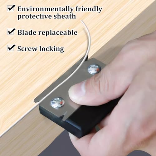 Kantenschneider Umleimer mit 1 Ersatzklinge, Kantenhobel Holz, Mini Handhobel Rutschfest Kantenumleimer,Tragbar Manueller Kantenanleimschneider, für Holz Pvc Abs Kantenschneider Umleimer