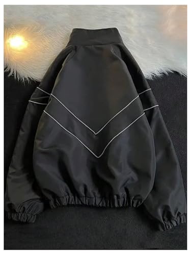 SOLY HUX Men's Y2k Zip Up Jacket Lightweight Windbreaker Outerwear Varsity Jackets4