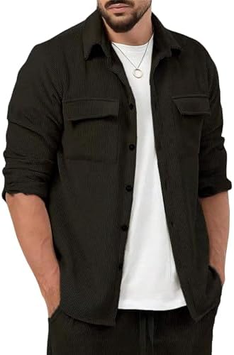 LYMIO Men's Rib-shirt-01 Casual